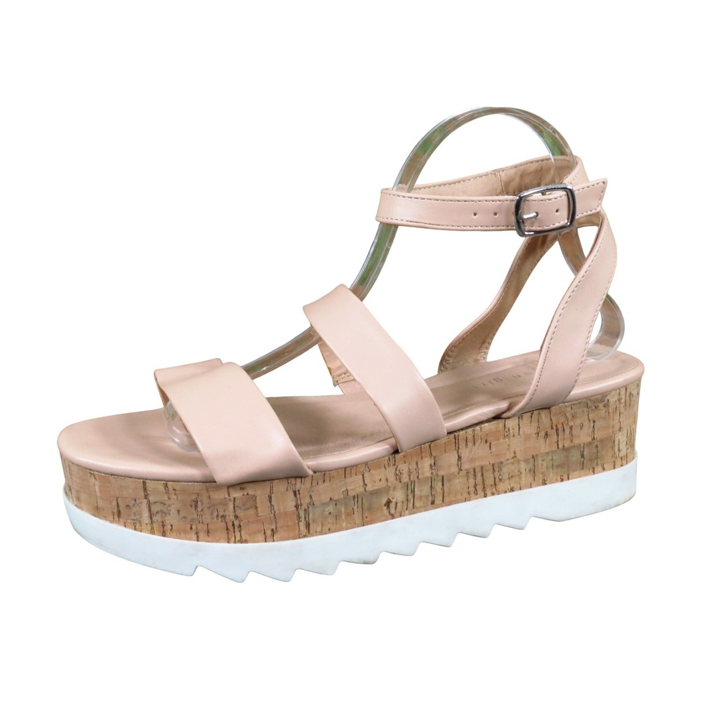 Madden Girl Steadyy Womens Platform Sandal Size 9.5 Summer Fashion Nude Pink